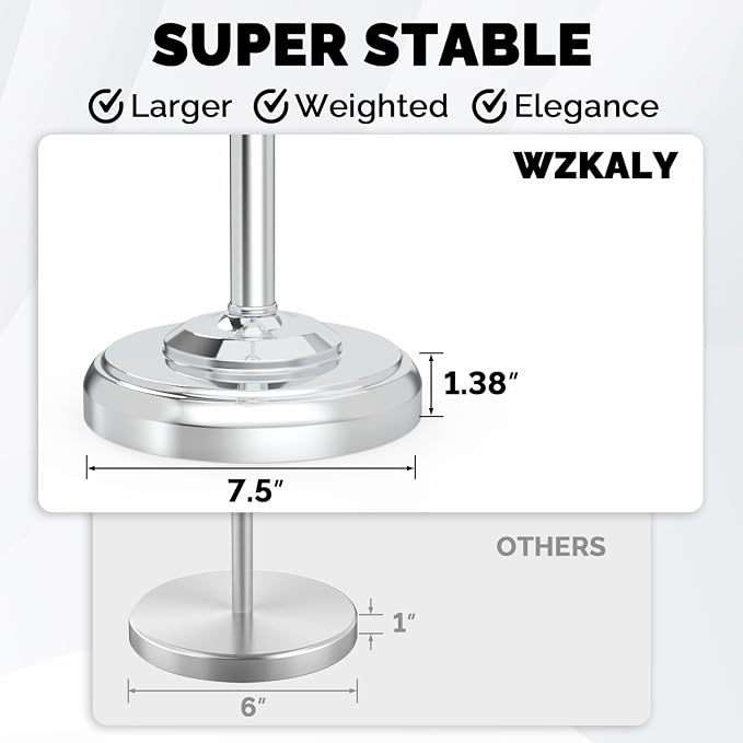 Toilet Paper Holder Stand, Polished Chrome Toilet Paper Holder Free Standing - Image 5