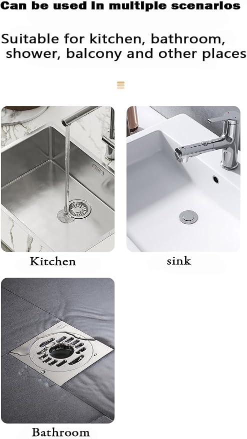 Drain Hair Catcher, Silicone Bathtub Drain Protector 2 PCS - Image 7