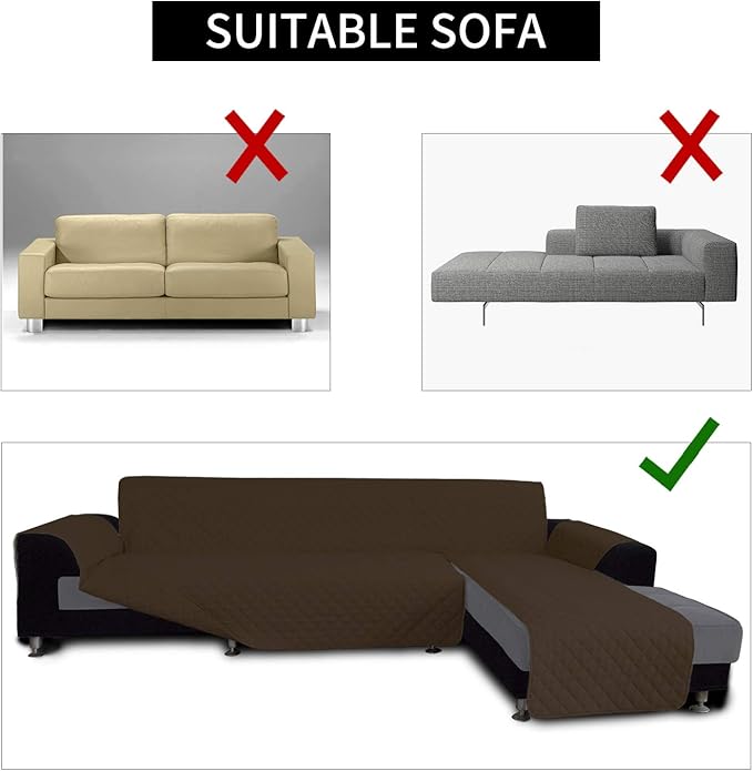 Easy-Going L Shape Sofa Cover Sectional Couch Cover Chaise Lounge Sofa - Image 4