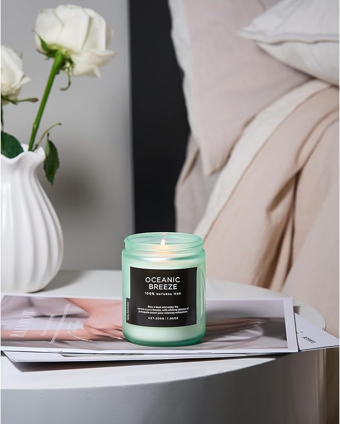 M&SENSE Candle Oceanic Breeze Scented Candle, Long Lasting Pineapple & Mango - Image 7