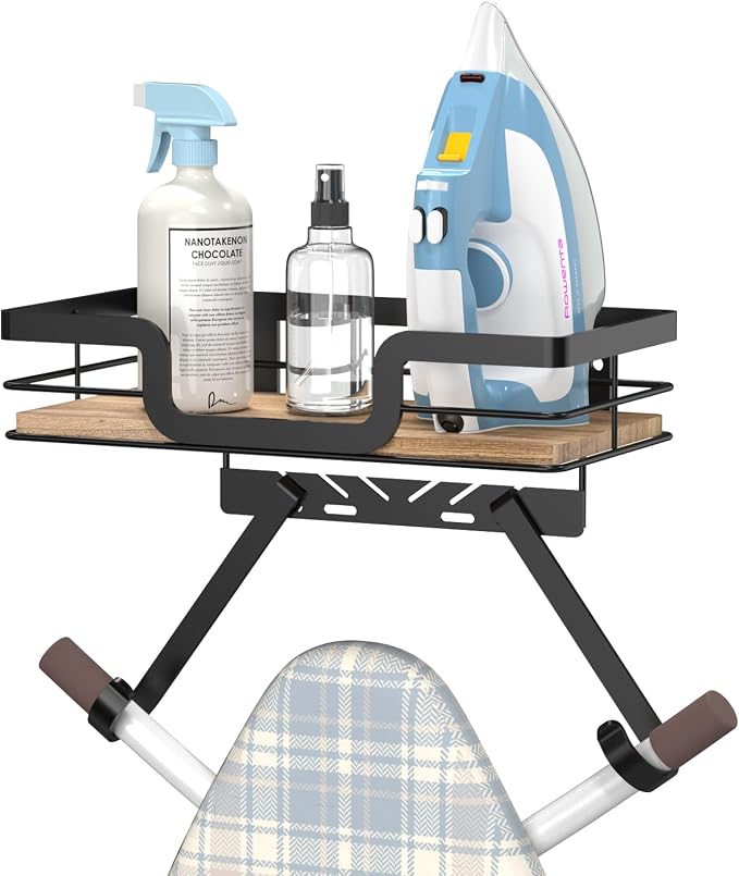 Ironing Board Holder Wall Mount, Laundry Room Organization Storage, T&V Shaped by Awarmhome