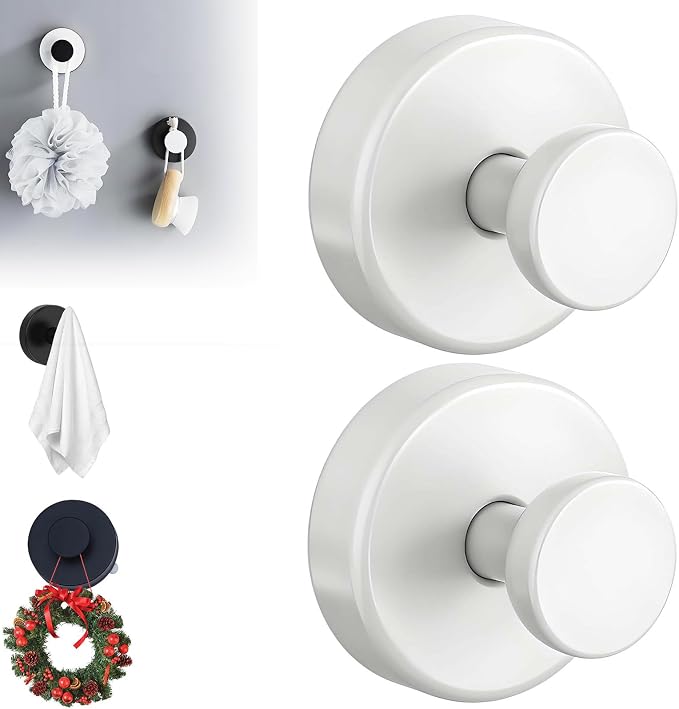 Suction Cup Hooks for Wreaths, 2025 New No Drill Suction Cup Hooks on Glass by ANYSENTHome