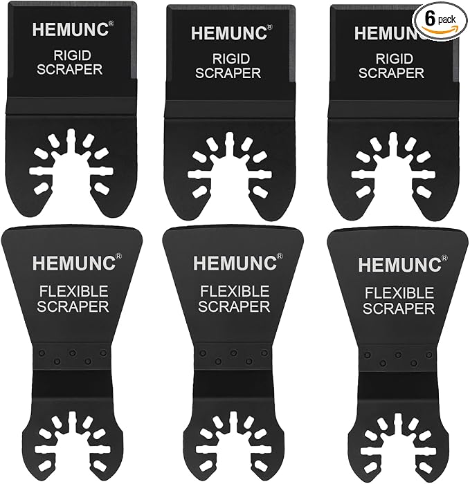 6 Oscillating Tool Scraper Blades Flexible Rigid Scraper Blade, by HEMUNC