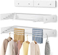 Clothes Drying Rack 31.5 inches Foldable Wall Mount Laundry Rack Folding Indoor by APROMOOM