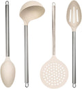 Beille 4pc Cream Wheat Straw Cooking Spoons Kitchen Utensils Set Household by BEILLE