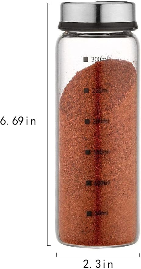 2 Piece 4-Neck Seasoning Shakers Moisture Resistant Seasoning Shakers Glass - Image 6