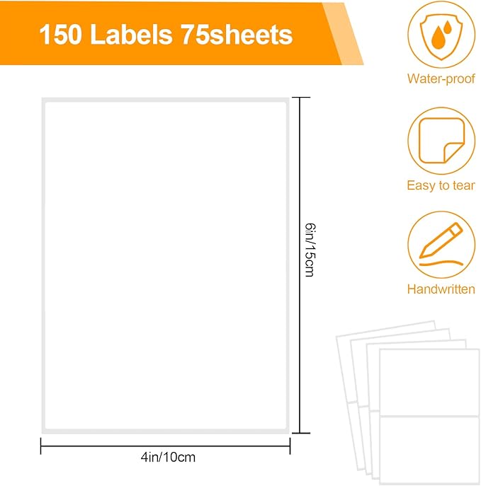 150 Pcs Labels for Storage Bins, 6 X 4 Inch Removable Labels for Storage Bins - Image 2