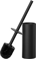 FORIOUS Toilet Brush and Holder Set Black, Heavy Duty 304 Stainless Steel Base by FORIOUS