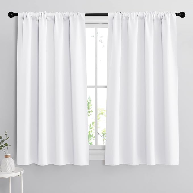 RYB HOME Room Darkening Thermal Insulated Curtains 50% Light Block Curtains by RYBHOME