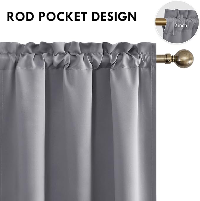 DWCN Blackout Curtains for Bedroom – Thermal Insulated Room Darkening Drapes - Image 4