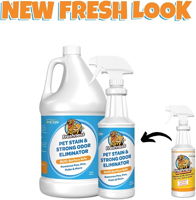 FurryFreshness Extra Strength Cat or Dog Pee Stain & Permanent Odor Remover + - Image 2