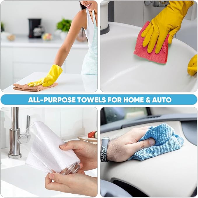 AIDEA Microfiber Cleaning Cloth 165 Sheets 3 Roll, Microfiber Towels - Image 5