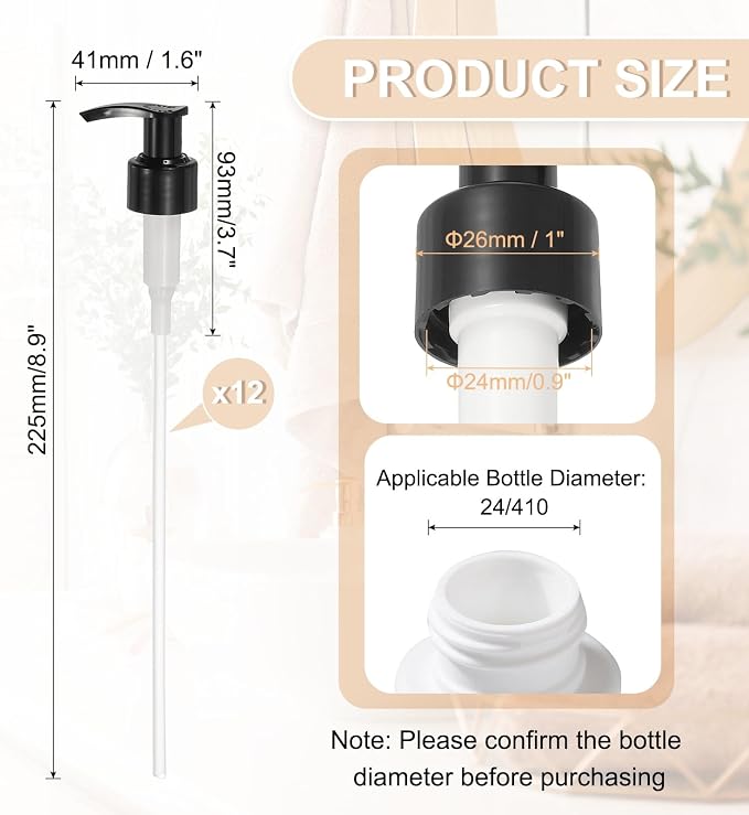 uxcell 12 Pcs Soap Dispenser Pump Heads Soap Dispensers Top Pumps Replacement - Image 2