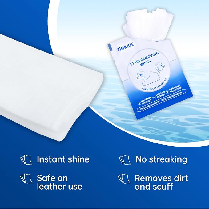 26-Pack Stain Remover Wipes, Portable Clothing Stain Remover Wipes, Instant - Image 2