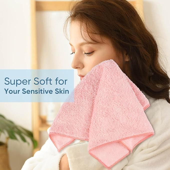 HOMEXCEL Microfiber Washcloths 12 Pack, Highly Absorbent and Soft Face Towel - Image 3