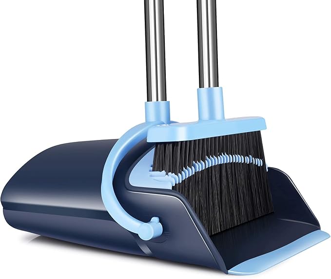 Broom and Dustpan Set for Home 2025 Indoor Outdoor Broom by OLLSDIRE