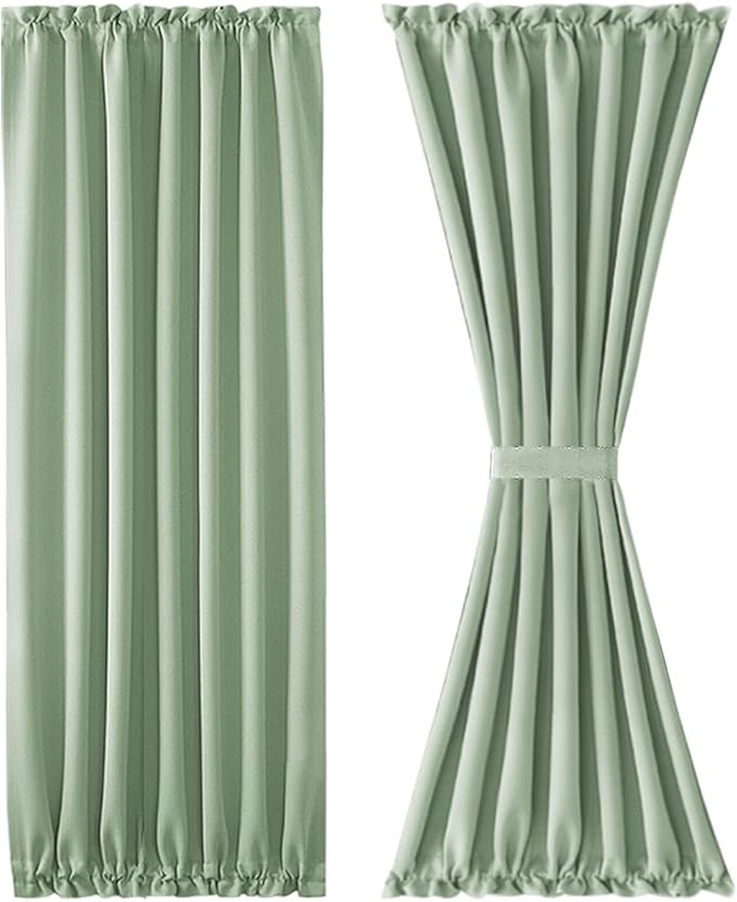 DWCN French Door Curtains – Rod Pocket Thermal Blackout Curtain - Image 7