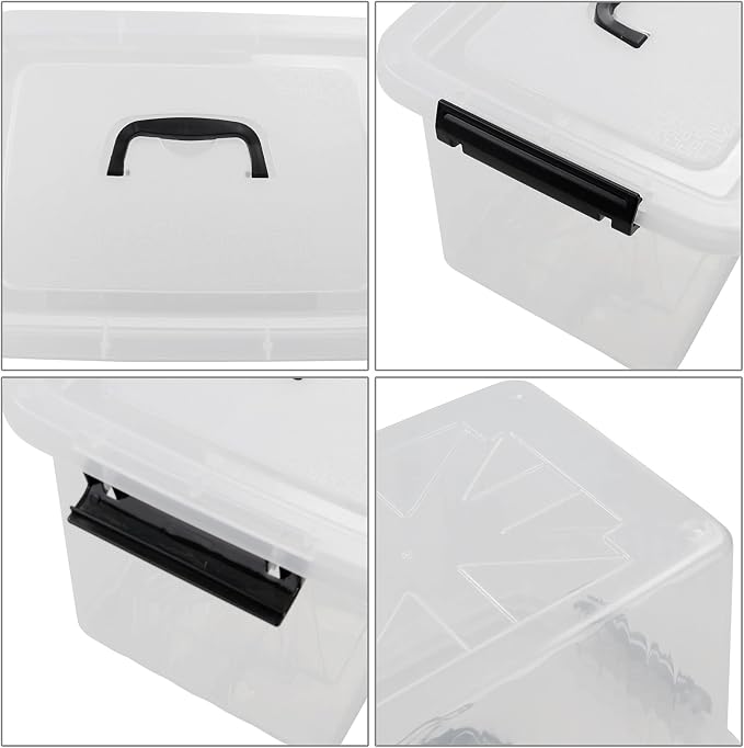 Zopnny 12 Quart Storage Latch Bins - Image 3