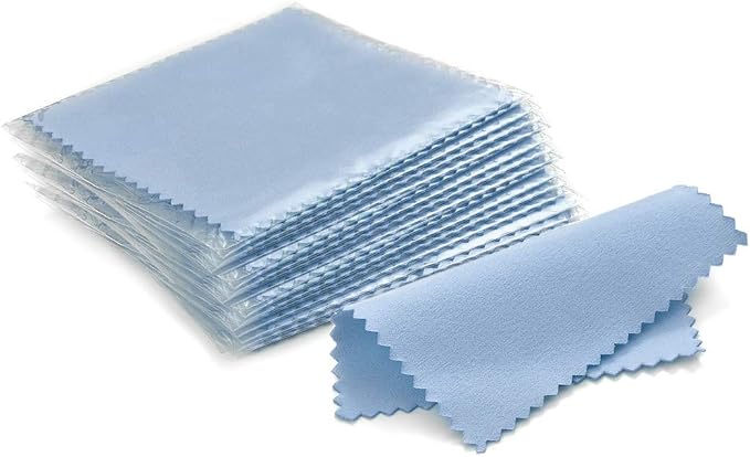 SEVENWELL 50pcs Jewelry Cleaning Cloth Blue Polishing Cloth by SEVENWELL