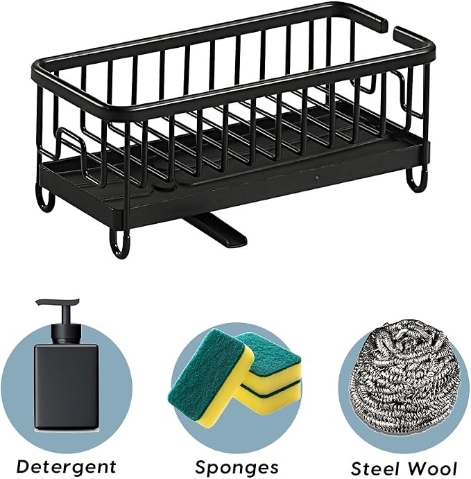 SunnyPoint Never Rust Aluminum Utensil, Sink Cleaning Tools Holder - Image 3
