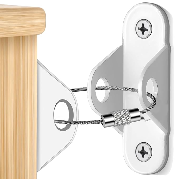 Furniture Anchors for Baby Proofing & Pet Protecting, Furniture Straps Anti Tip by JIUDONE
