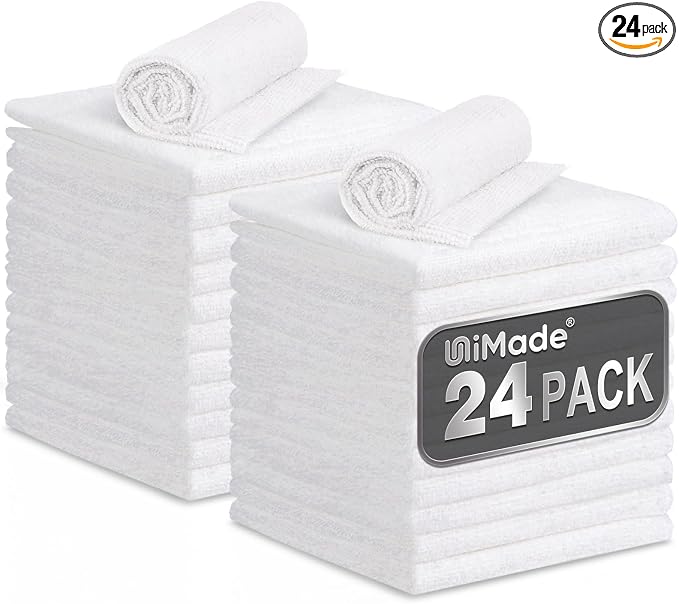 Microfiber Cleaning Cloth, 24 Pack Soft Towel by Unimade