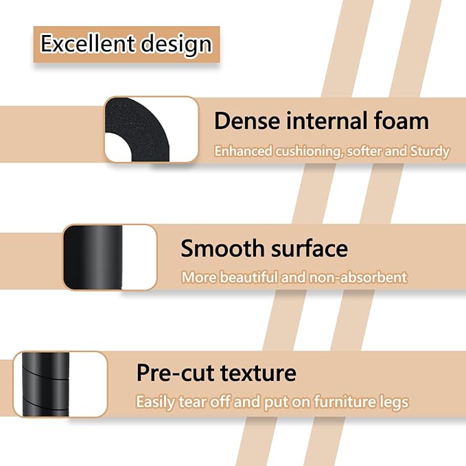 8 Pcs Bed Frame Toe Protectors, Non-Adhesive Bed Frame Leg Covers - Image 4