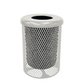 COATEDOUTDOORFURNITURE RFT-TXTGRY Heavy Duty Round Trash Receptacle by CoatedOutdoorFurniture