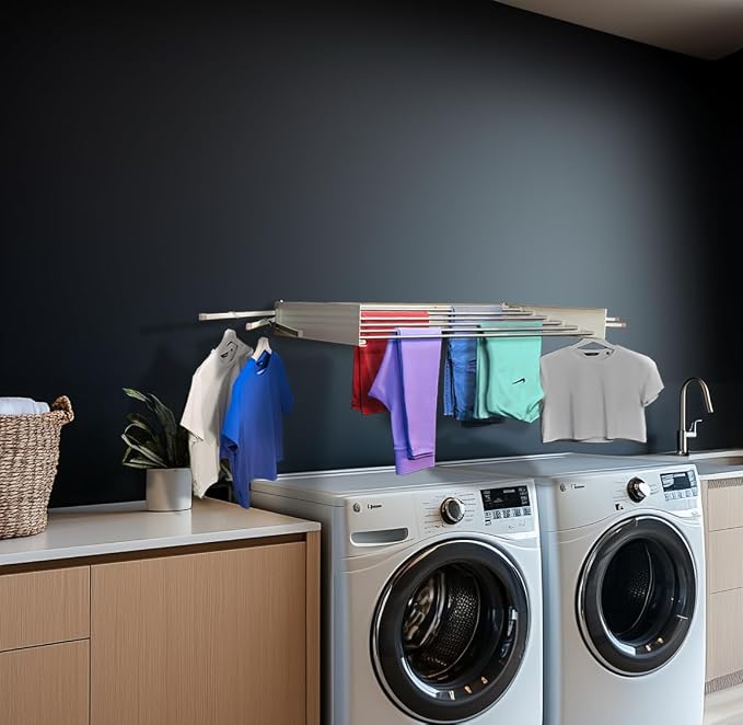 MODERN-X Wall Mounted Clothes Drying Rack - Image 8