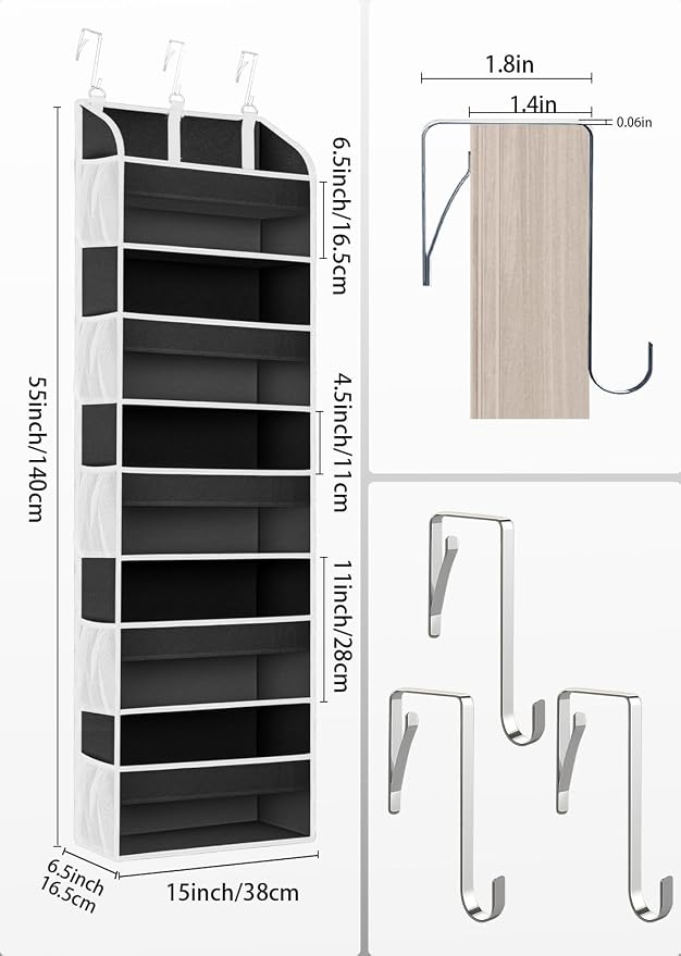 2 Pack Over The Door Storage Organizer - Image 5