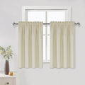DWCN Light Beige Short Room Darkening Curtains by DWCN