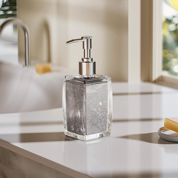 Navy Blue Soap Dispenser with Refillable Plastic Pump - Image 4