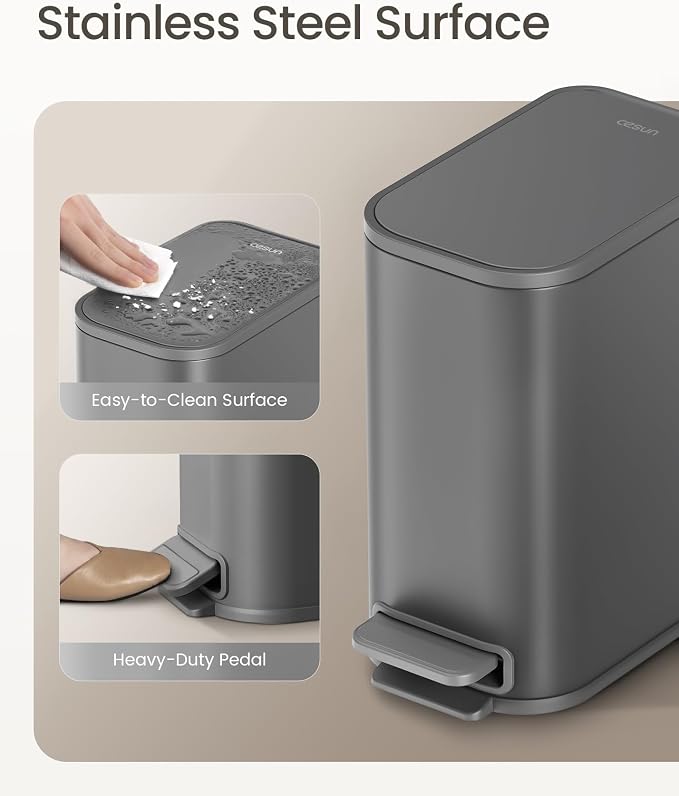 Cesun Small Bathroom Trash Can - Image 3