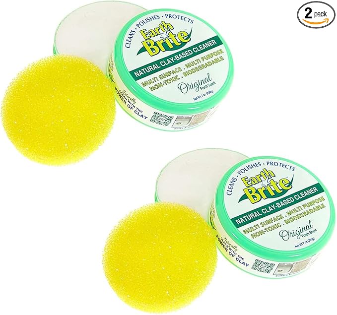 All Purpose Cleaner 2-Pack – Clay Bar Cleans Stoves, and All Hard Surfaces – by Earth+Brite