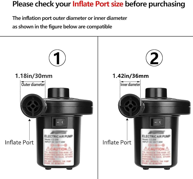Replacement Nozzles Electric Air Pump 3 Sizes Head Plastic - Image 4