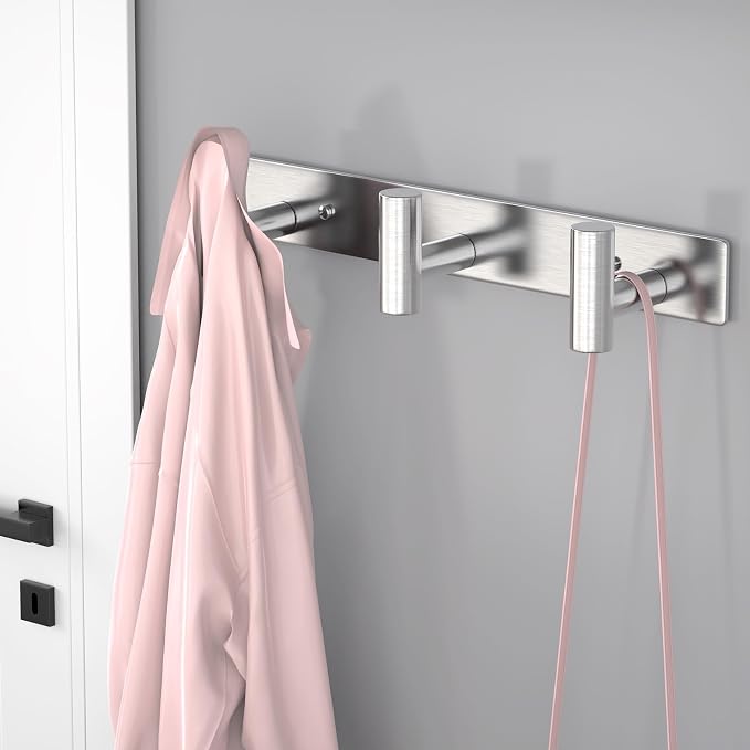 VAEHOLD Silvery Hat and Coat Wall Mount Rack - Image 3