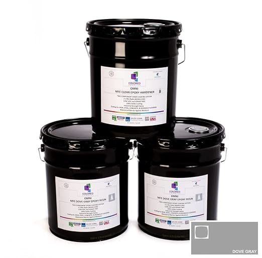 15 Gallon Resin and Hardener, 15 Gallon Dove Gray Epoxy Resin Coating Made by ColoredEpoxies