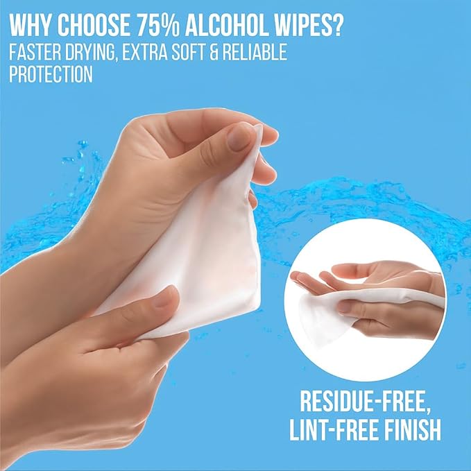 Advanced Large 75% Alcohol Hand Sanitizing Wipes, 4 Packs of 50 - Image 4