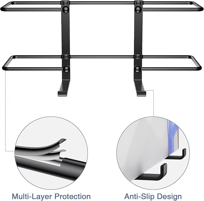 2 Pack Glove Box Dispenser Wall Mount: Black Glove Holder Organizer - Image 8