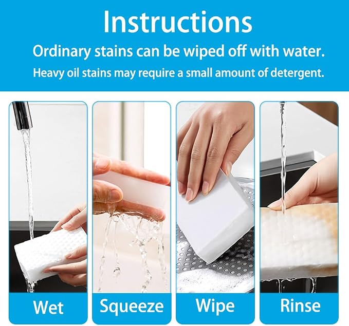 Magic Cleaning Erasers, Kitchen Sponge 10 Pack 2X Density Melamine Sponge Foam - Image 4