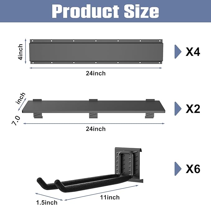 WALMANN Wall Mounted Garden Tool Rack - Image 3