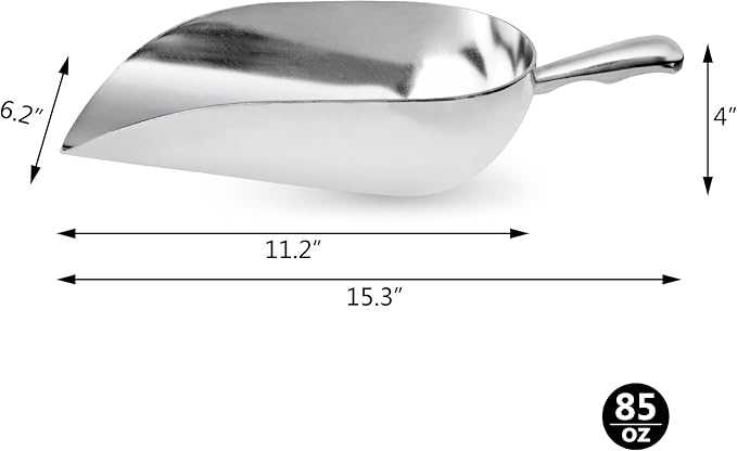 New Star Foodservice 34608 One-Piece Cast Aluminum Round Bottom Bar Ice Flour - Image 2