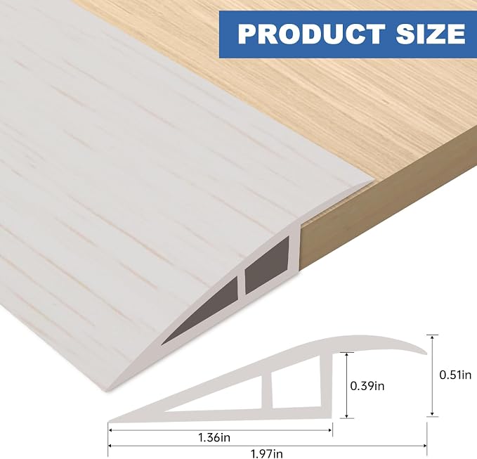 Vinyl Door Threshold Flooring Transition Strip Self Adhesive Carpet Edging Strip - Image 2