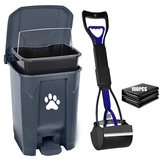 Dog Poop Trash Can Outside by Unknown