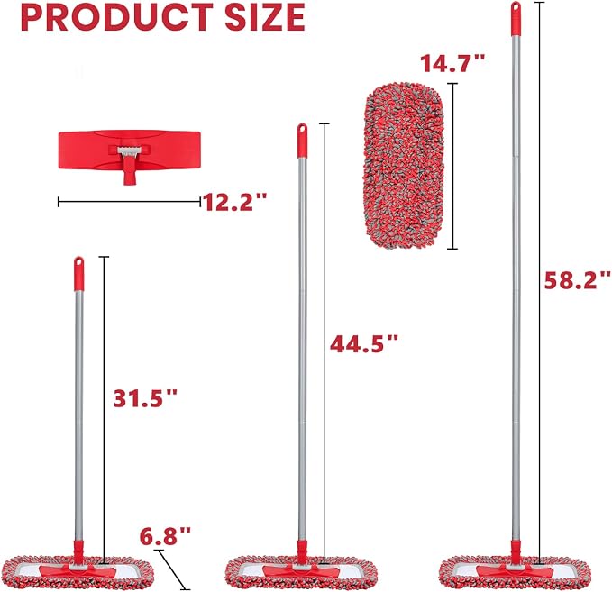 MAVRIZ Dust Mops for Hardwood Floors Cleaning Washable Wet and Dry Mop - Image 7