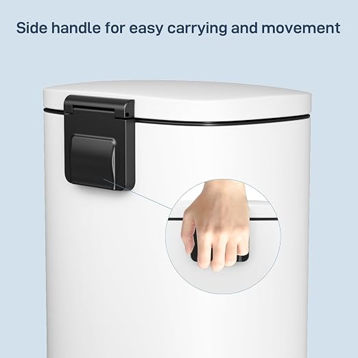 Arlopu13.2 Gallon Step Trash Can, Stainless Steel Garbage Bin, Soft-Close - Image 8