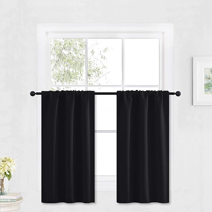 RYB HOME Blackout Curtains Black by RYBHOME
