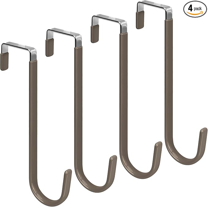FYY Over The Door Hooks, 4 Pack Upgraded Long Door Hangers Hooks by FYY