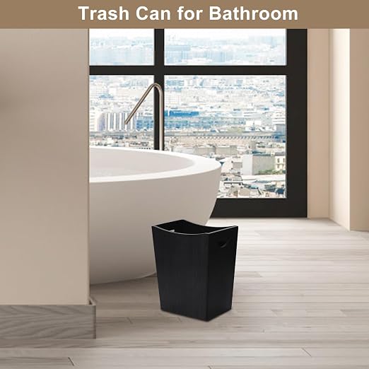 SEHERTIWY Wood Trash Can, Farmhouse Wastebasket Bin - Image 6