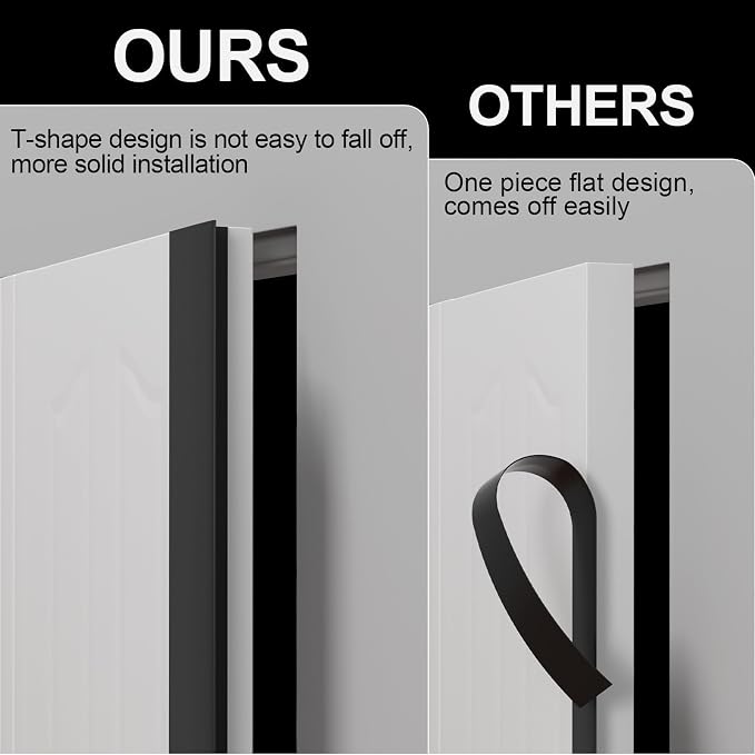 T-Shaped Door Draft Stopper, 1.97 in x 10 Ft Silicone Seal Strip - Image 7